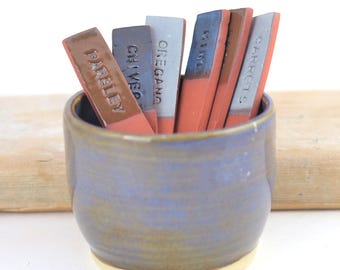 Handmade Ceramic Herb Garden Markers: Colorful Plant Tags