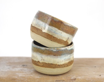 Handmade Stoneware Espresso Cup: Speckled Ceramic Tumbler