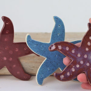 Handmade Pottery Starfish, Ceramic Starfish, Beach Decor, Stoneware Starfish, Sea Star, Handmade Gift image 3