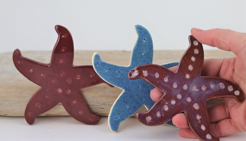 Handmade Pottery Starfish, Ceramic Starfish, Beach Decor, Stoneware Starfish, Sea Star, Handmade Gift image 3