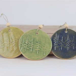 Ceramic Tree Ornament, Ceramic Christmas Ornaments, Westcoast Ornament, Handmade Home Decor, Handmade Gift, Pottery ornaments