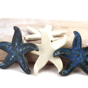 Handmade Ceramic Starfish: Coastal Decor, Tiered Tray Accent