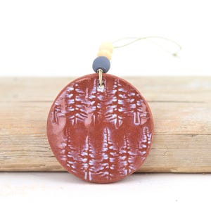 Terracotta Essential Oil Diffuser Charm: Spruce Tree Aromatherapy Ornament