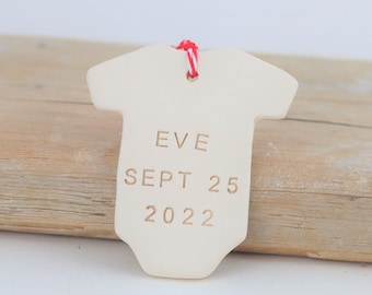 Custom Baby Ornament Personalized, Christmas Ornament personalized,  New Baby Gift, Ceramic Ornaments, Baby Ornament, Handmade Gift