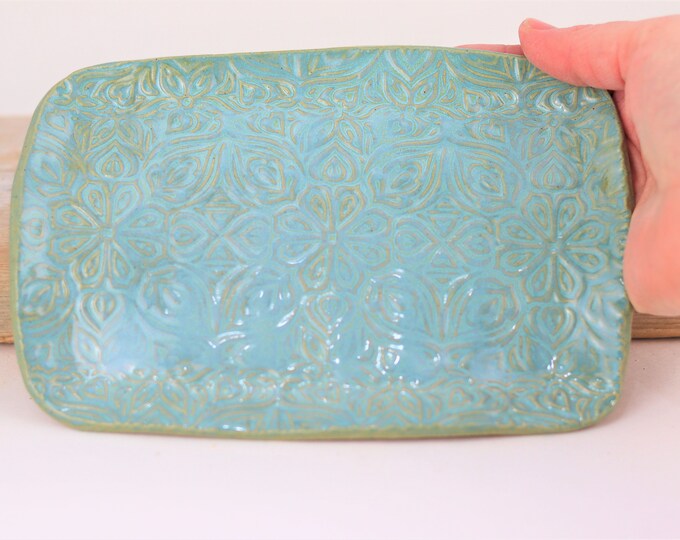 Serving Platter Dish, Serving Tray, Handmade Home Decor, Ceramic Platter, Ceramic Appetizer Tray, Serving Dish, Cheese and Cracker Dish