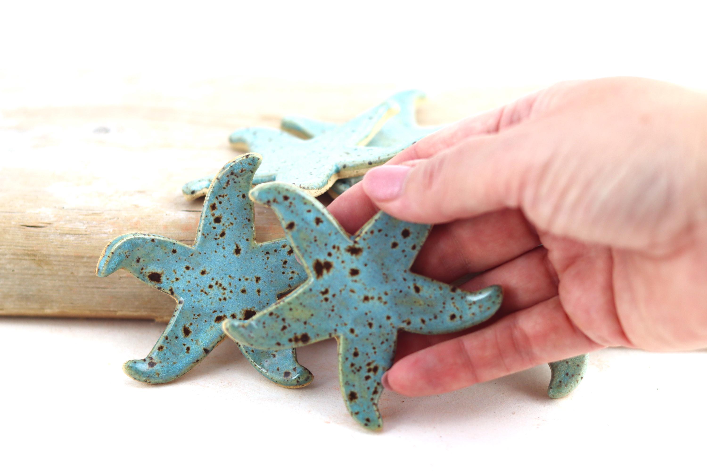 Handmade Ceramic Starfish, Small Pottery Starfish, Stoneware