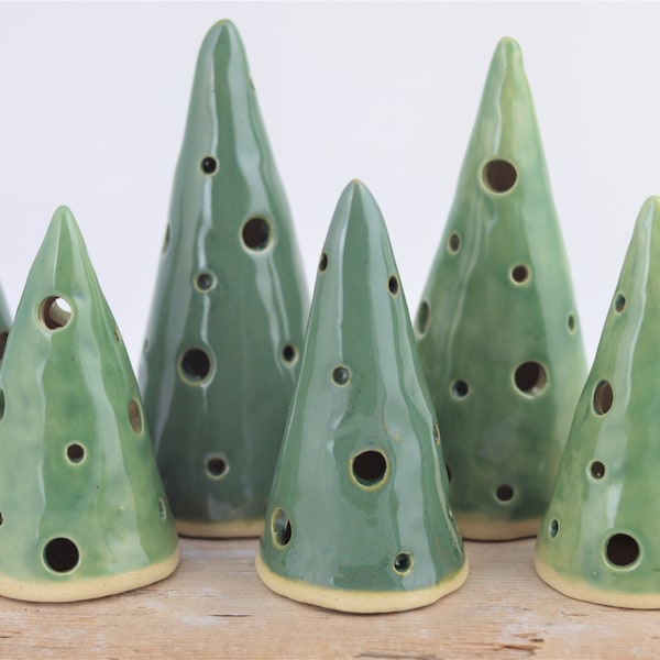 Handmade Ceramic Christmas Trees, Handmade Pottery Christmas Trees, Christmas Tree Holiday Decor, handmade Gift, Handmade Trees