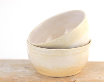 Handmade Ceramic Mixing Bowl: Pottery Batter Bowl with Spout