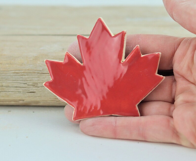 Handmade Ceramic Maple Leaf Spoon Rest, Handmade Gift, Kitchen Decor, Stoneware Spoon Rest, Coffee Spoon Rest, Tea Bag Rest image 2