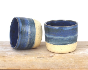 Handmade Stoneware Espresso Cup: Speckled Ceramic Tumbler