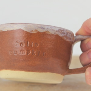 Pottery Mug, Ceramic Mug Handmade, Pumpkin Mug, Stoneware Mug, Coffee Mug, Tea Mug, Handmade Mugs, Canadian Pottery, Fall Home Decor