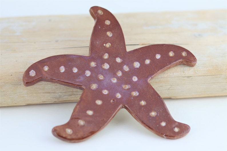 Handmade Pottery Starfish, Ceramic Starfish, Beach Decor, Stoneware Starfish, Sea Star, Handmade Gift image 6