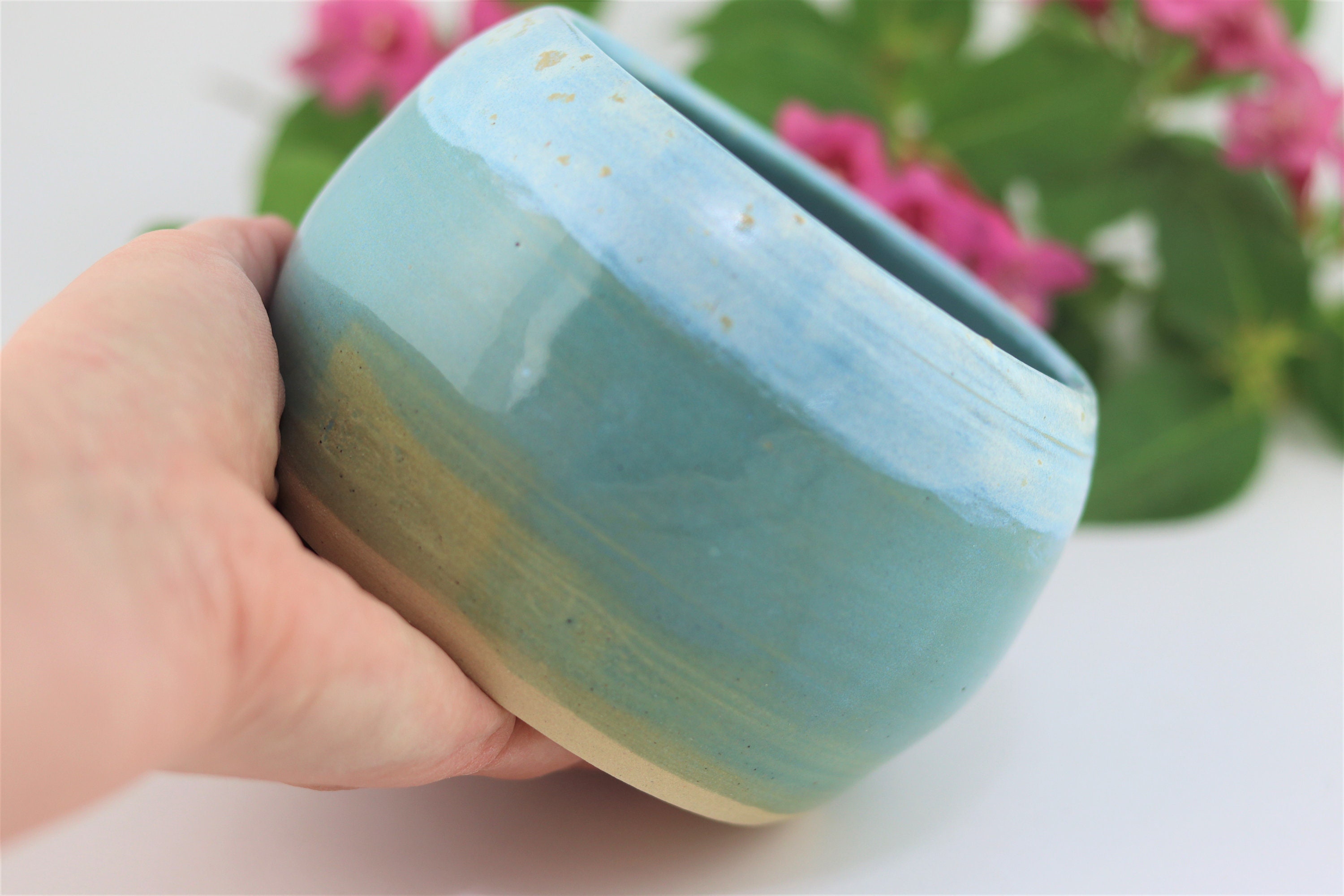 Blue Pottery Vase Handmade Blue Ceramic Vase Blue Stoneware Etsy