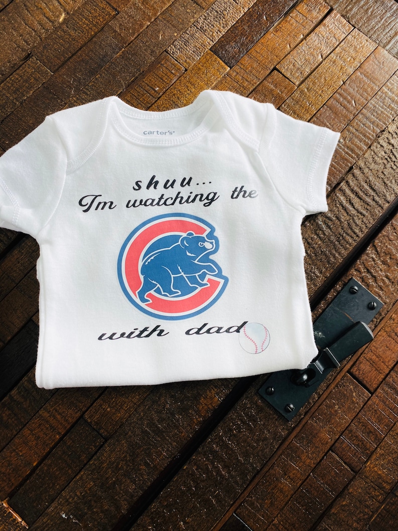 Chicago Cubs baby bodysuit. Chicago Cubs bodysuit infant Chicago Cubs personalized bodysuit