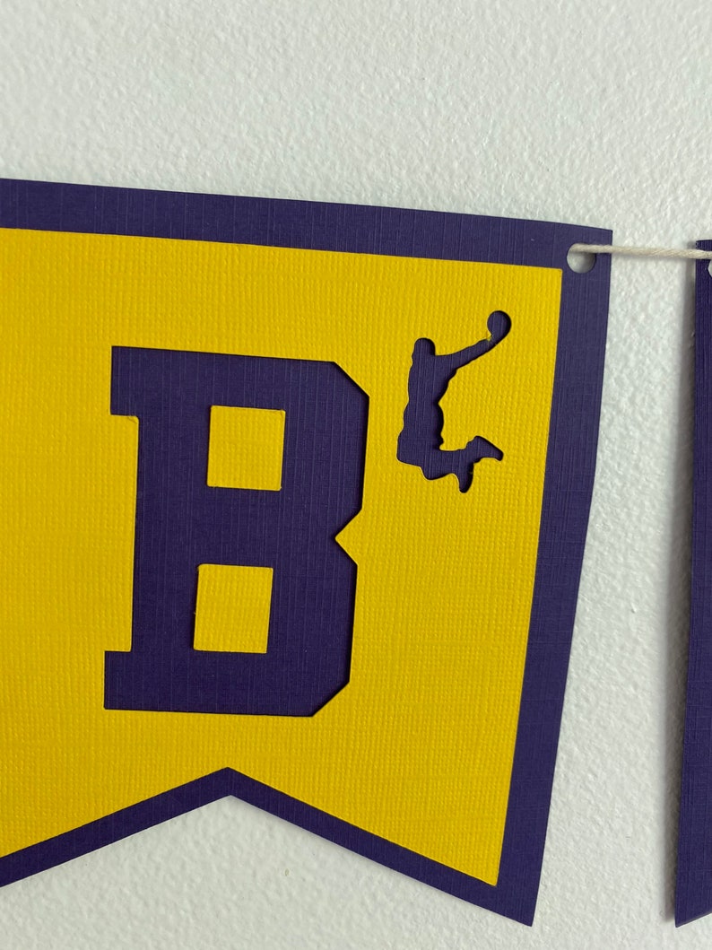 Los Angeles Lakers Basketball Happy Birthday Banner.laker | Etsy