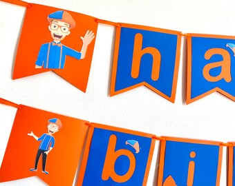 Blippi Birthday Banner | Etsy