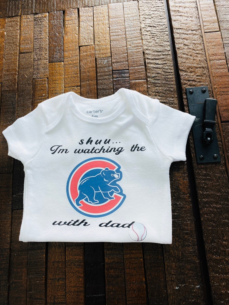 Chicago Cubs baby bodysuit. Chicago Cubs bodysuit infant Chicago Cubs personalized bodysuit