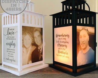 Custom photo lanterns memorial lanterns