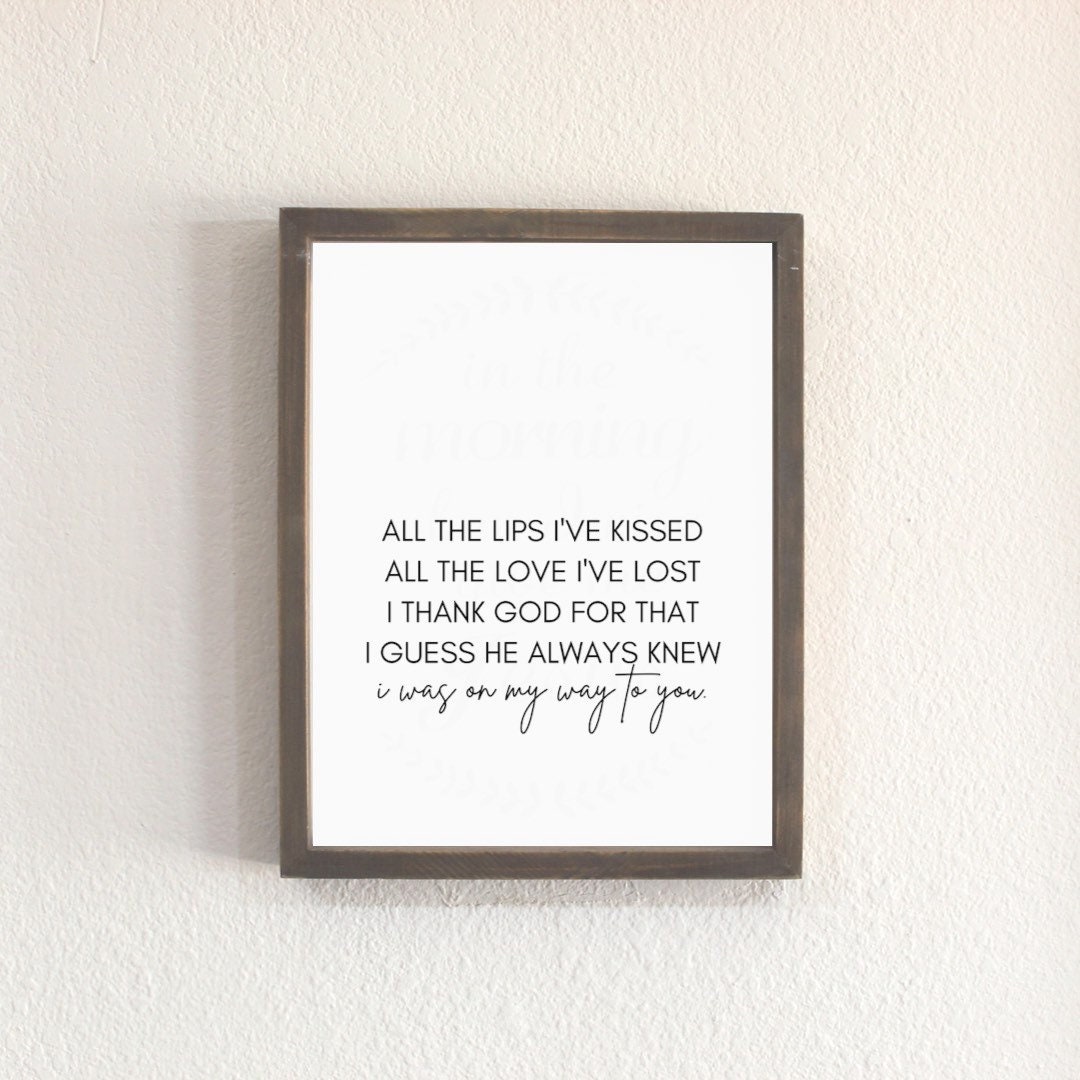 Auf Dem Weg Zu Ihnen Drucken Cody Johnson Lyrics Etsy