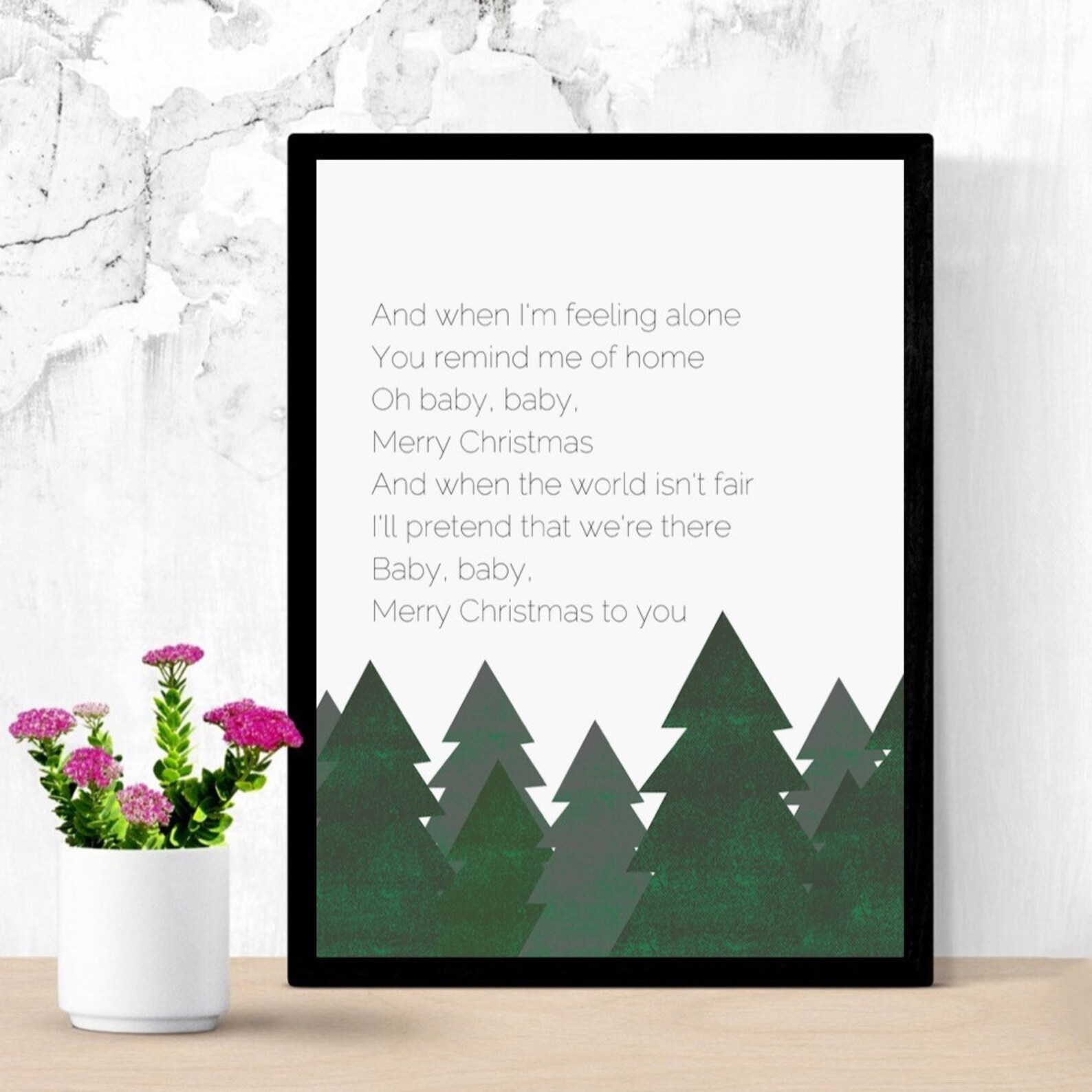 Christmas Tree farm Print Taylor Swift Lyric Poster Etsy
