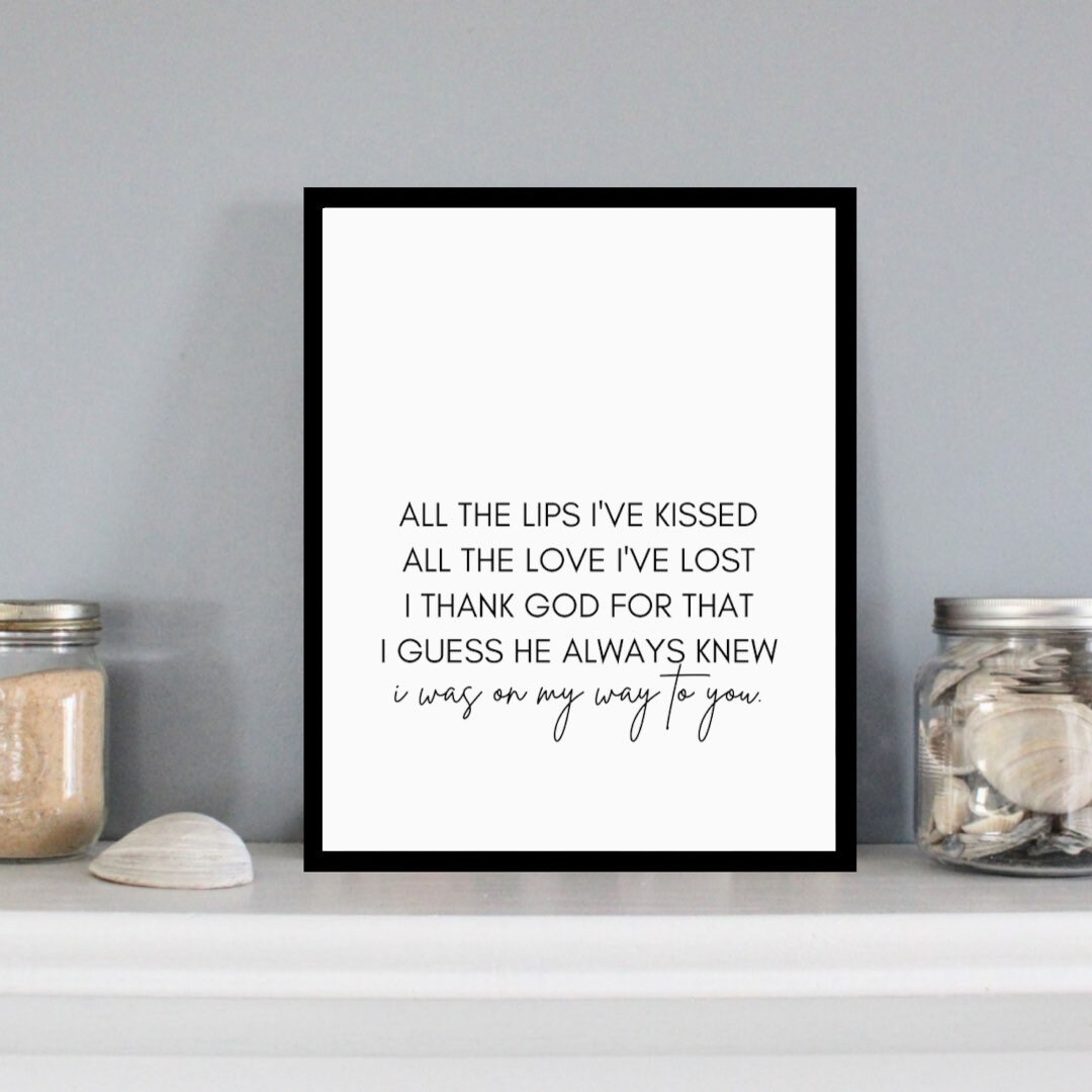 On my way to you print Cody Johnson Lyrics Country Music Etsy