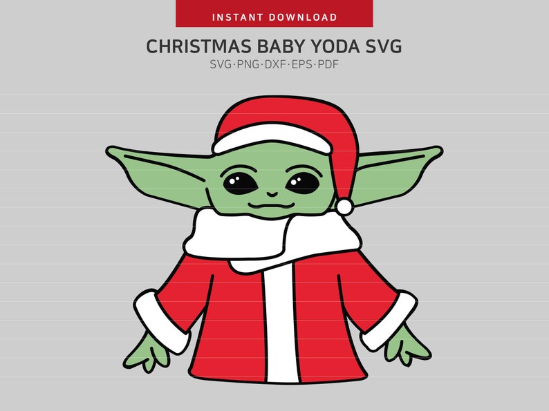 Download Baby Yoda SVG Christmas Santa Yoda Cricut Star Wars Yoda ...