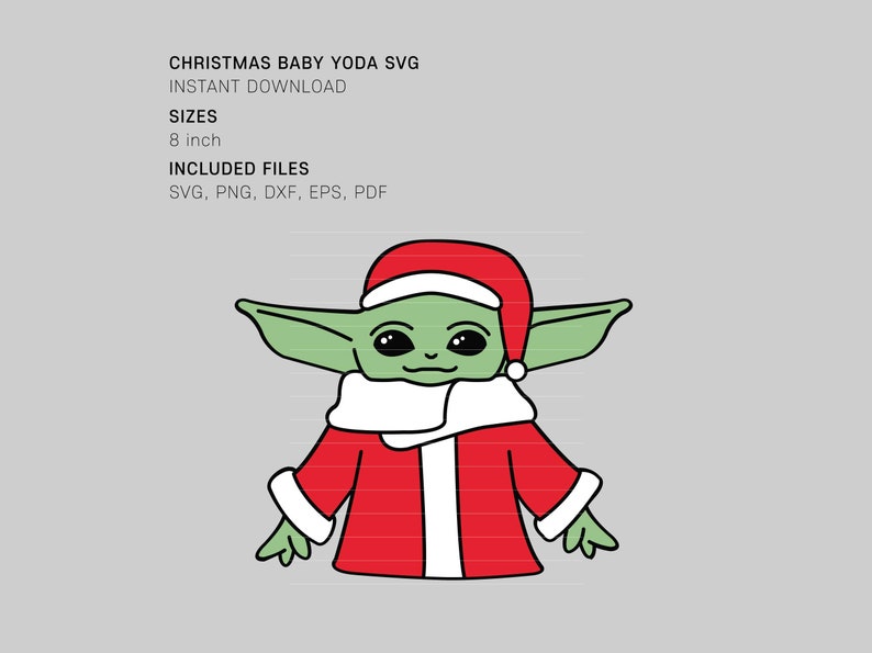Download Baby Yoda SVG Christmas Santa Yoda Cricut Star Wars Yoda ...