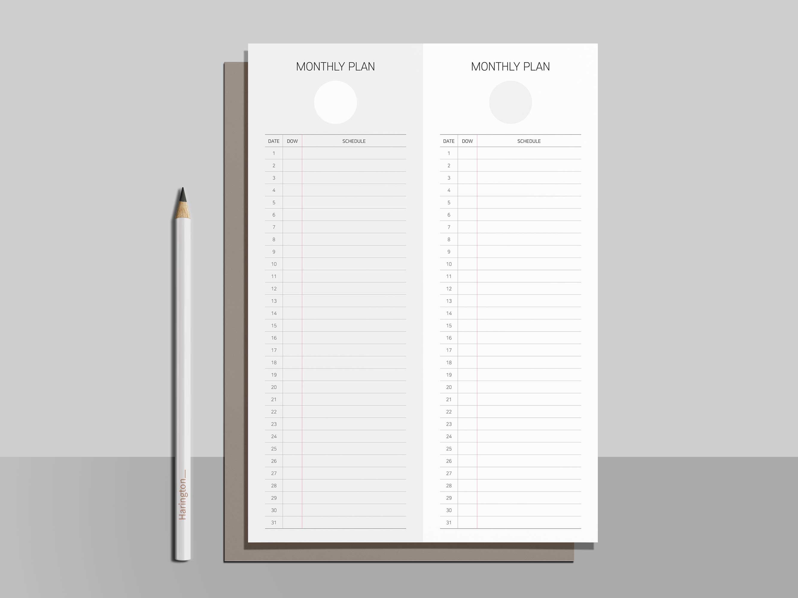 Printable Monthly Planner Printable Calendar Wall Planner - Etsy