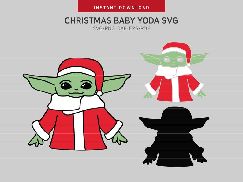 Download Baby Yoda SVG Christmas Santa Yoda Cricut Star Wars Yoda ...