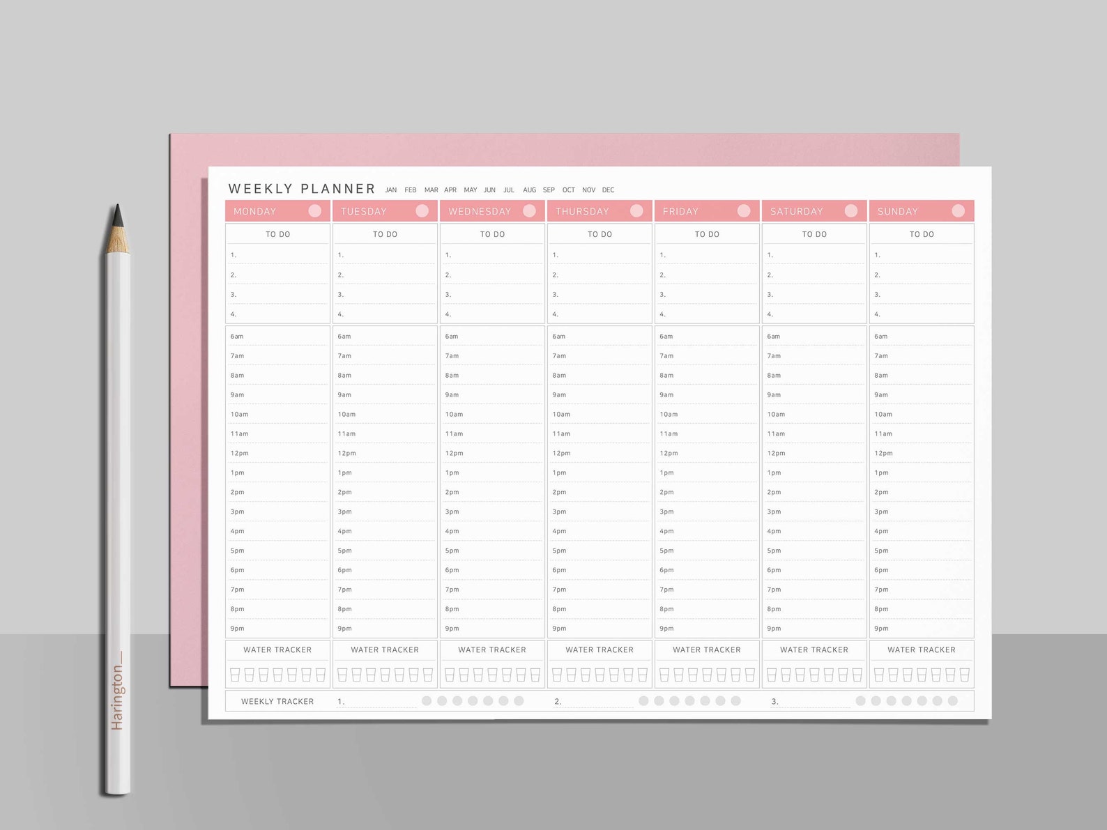 Weekly Planner B5/A4/A5/Letter Weekly Hourly Planner | Etsy