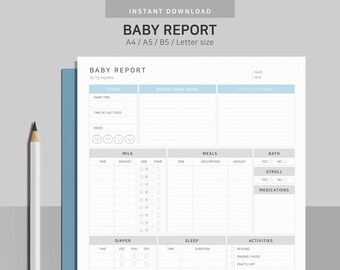 Nanny Daily Sheet - Etsy
