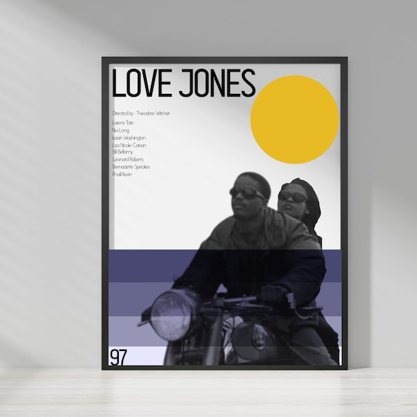 LOVE JONES-Minimalist Art Print-Vintage Inspired Poster-Modern Home Decor-African American Wall Art-Black Wall Art-Digital Print