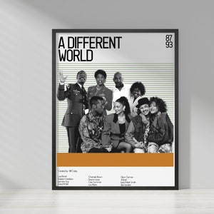 A DIFFERENT WORLD-Minimalist Art Print-Vintage Inspired Poster-Modern Home Decor-African American Wall Art-Black Wall Art-Digital Print