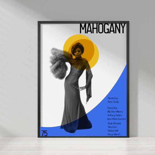 MAHOGANY-Minimalist Art Print-Vintage Inspired Poster-Modern Home Decor-African American Wall Art-Black Wall Art-Digital Print