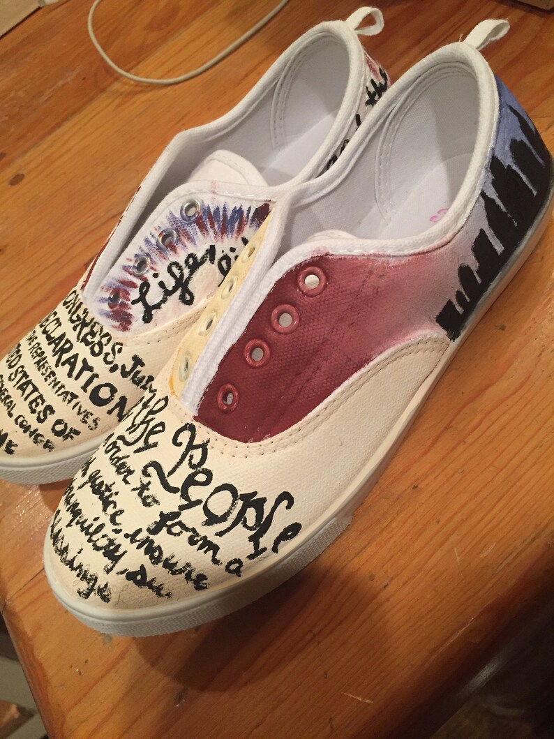 Custom Painted Canvas Shoes Etsy