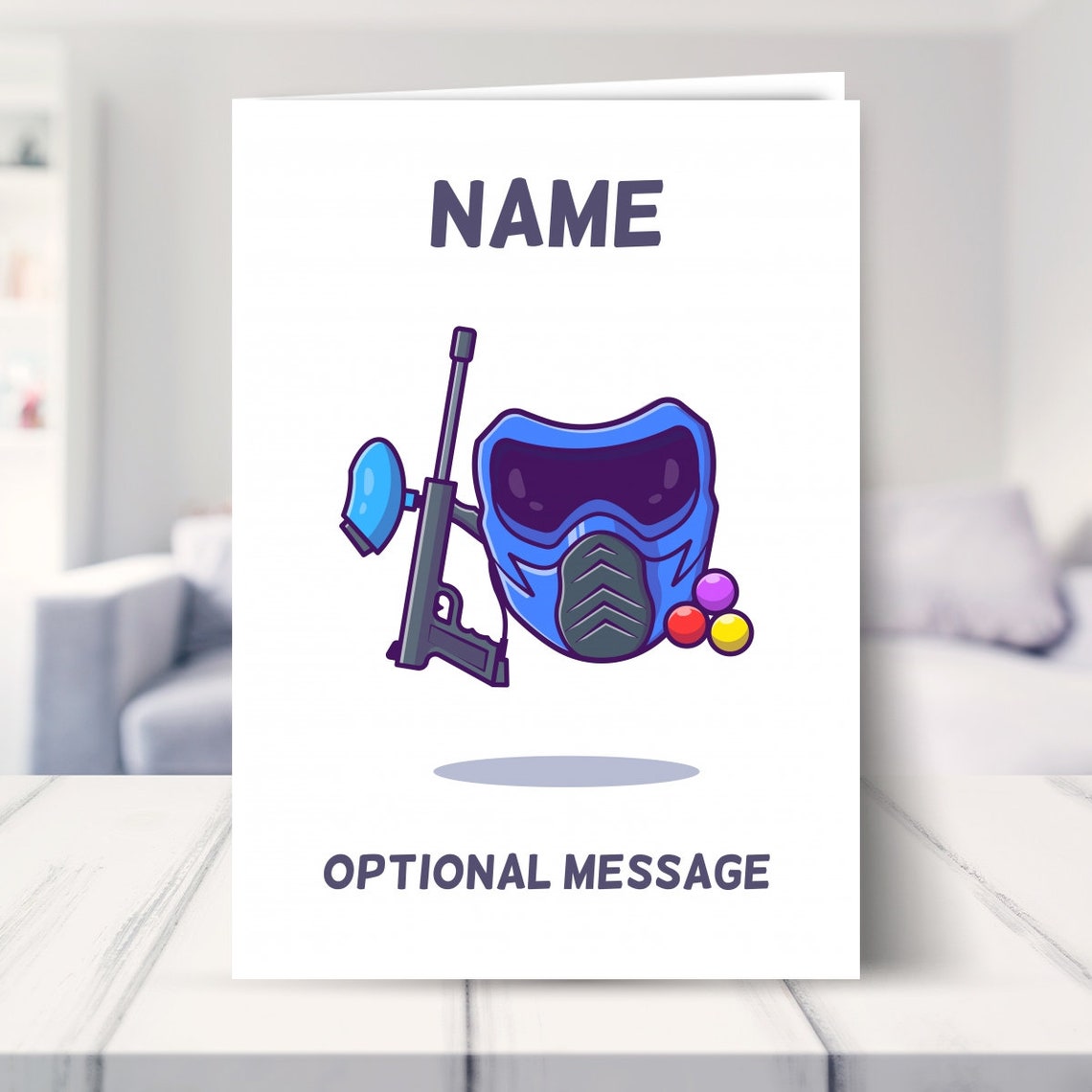 Personalised Paintball Birthday Card for Boys. Perfect for a Etsy