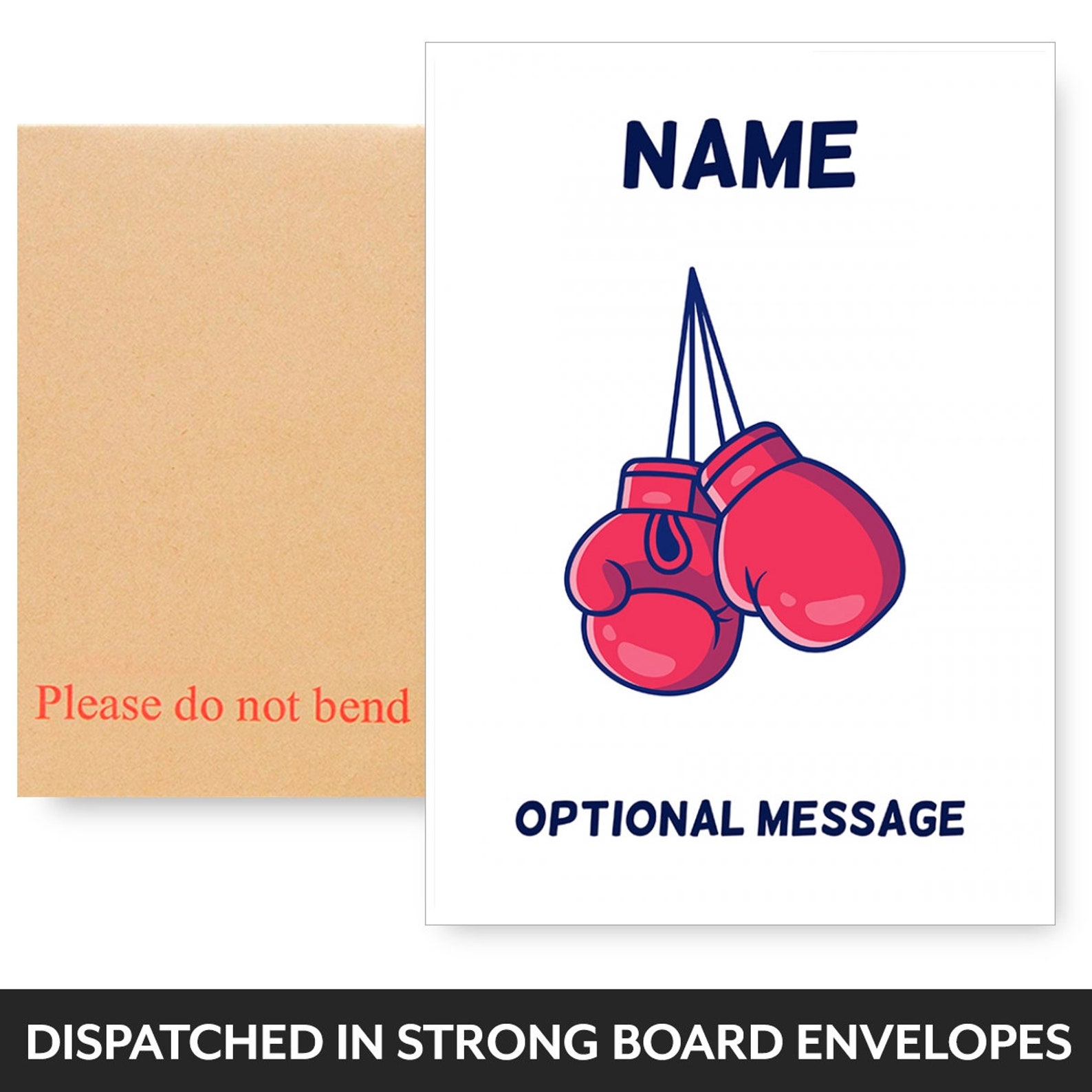Personalised BOXING GLOVES Birthday Card for Boys. Perfect for Etsy