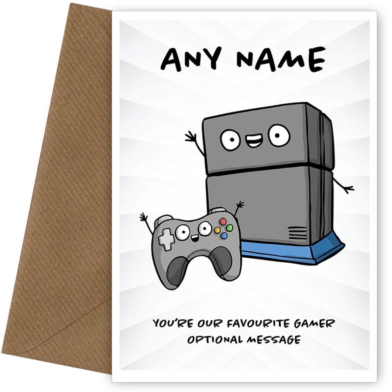 Console GAMER birthday Card for Son Brother Boy Grandson. | Etsy