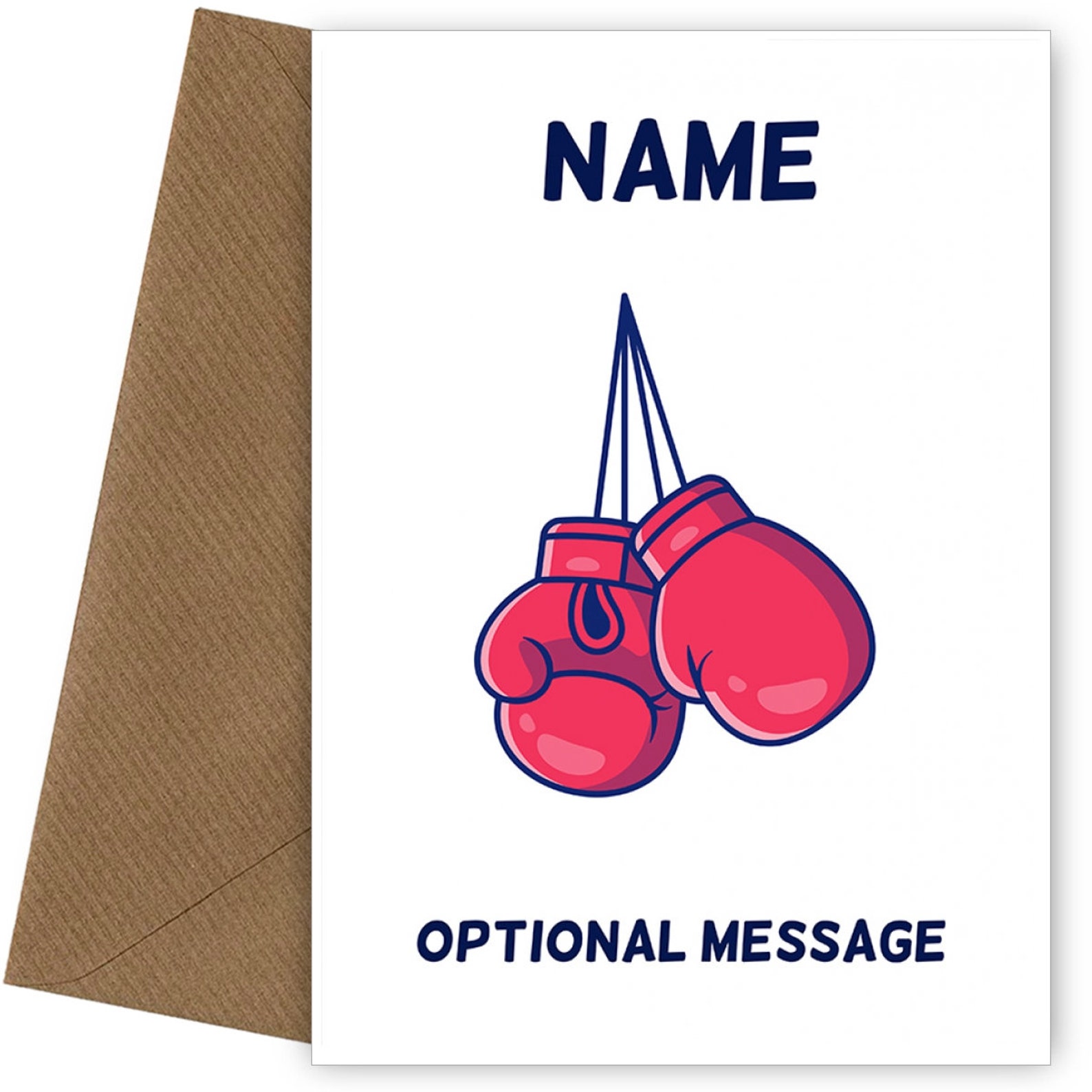 Personalised BOXING GLOVES Birthday Card for Boys. Perfect for Etsy