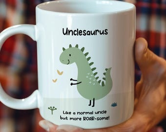 Unclesaurus Mug | Funny Uncle Gift | 11oz Coffee Mug for Him