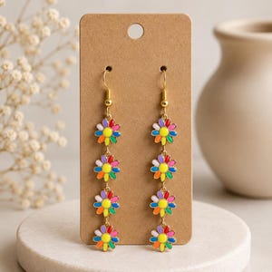Pendientes colgantes multicolores