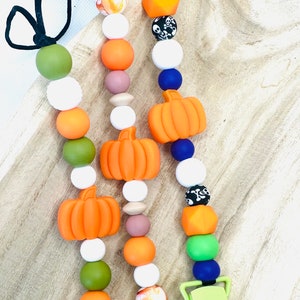 Pumpkin Pacifier Clip, Fall Pacifier Clip