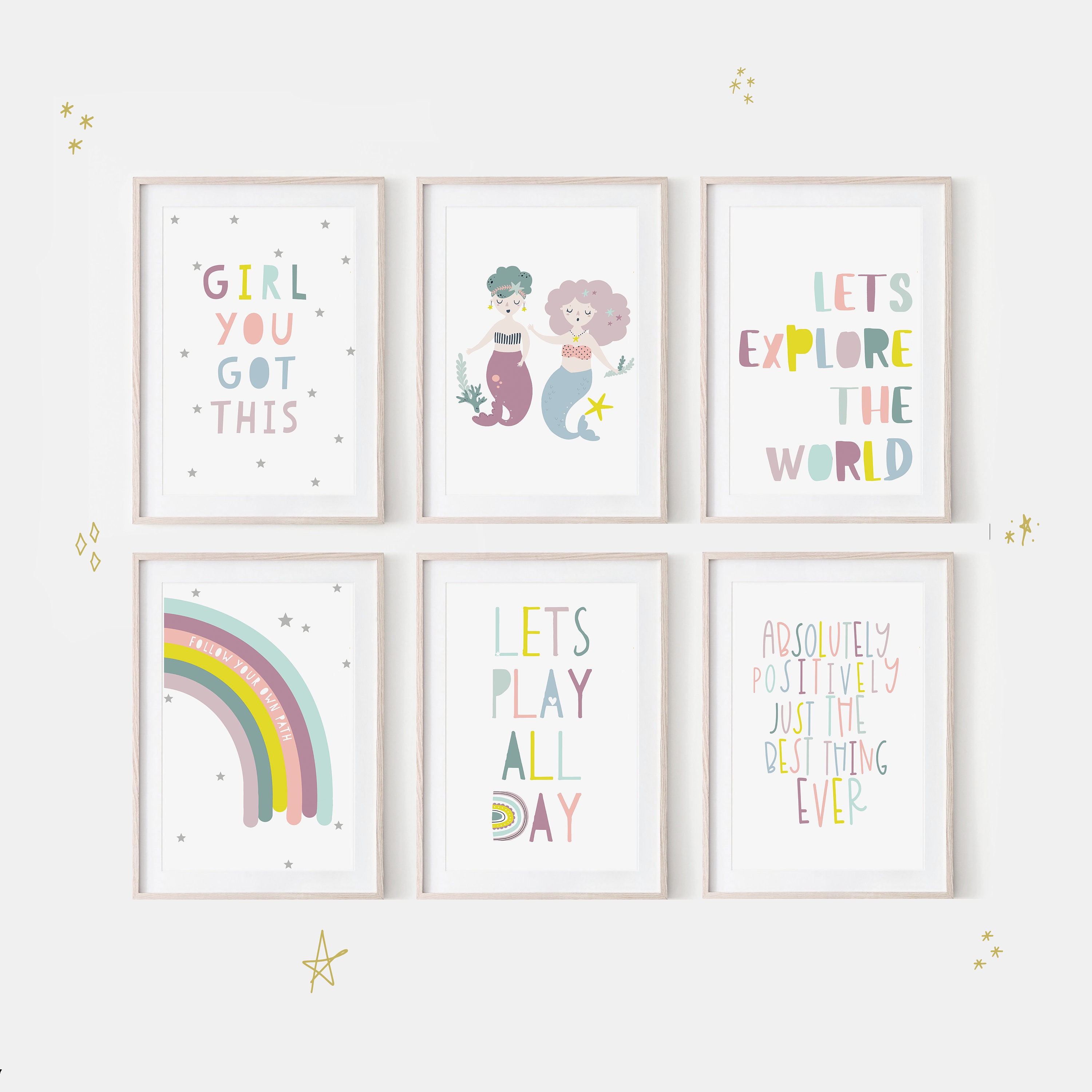 Girls Bedroom Wall Art Girls Room Prints Girls Nursery Etsy