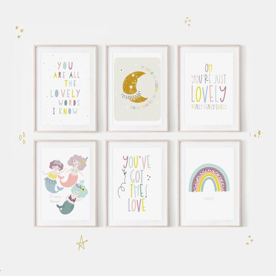 Girls Bedroom Wall Art Girls Room Prints Girls Nursery Etsy