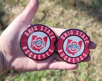 Ohio State vintage program cover coasters with gold trim Ohio State vintage program cover coasters with gold trim