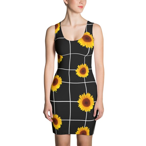 sunflower bodycon dress