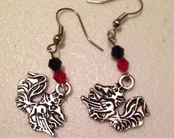 USC Jewelry University of South Carolina Gamecock Color Tassel Earrings Carolina Tassel Earrings U of SC .Carolina Gamecocks Earring