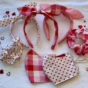 Valentines Day Masks, Scrunchie, Headband, Adults & Kids