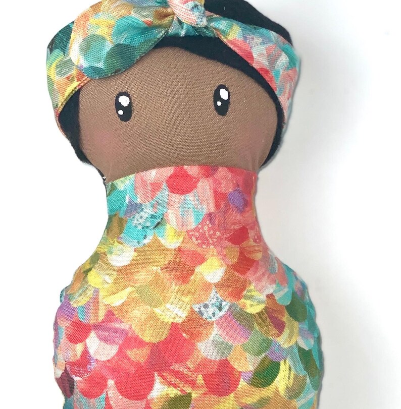 Soft Fabric Swaddle Doll Great toddler gift image 5