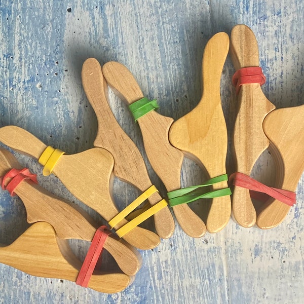 Clips de jeu en bois pour supports de jeu et jeux imaginatifs avec soies de jeu